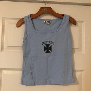 Light Blue Choppers Tank Top